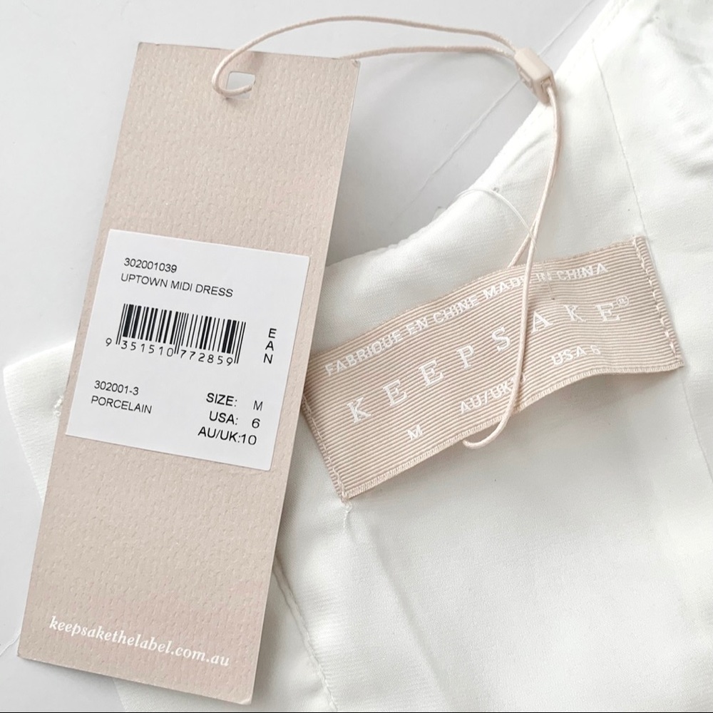 KEEPSAKE The Label Uptown Midi Dress Porcelain 6 - Picture 14 of 16